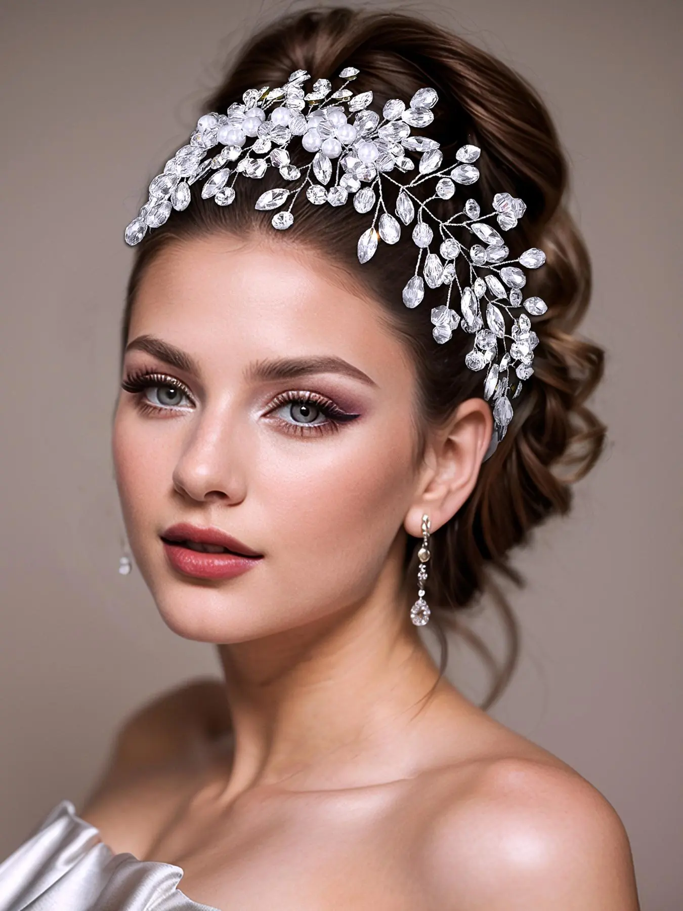 Faux Pearl Decorated Headband, Elegant Bridal Headwear for Wedding Bridal Party Formal Occasions, Fashion Hair Accessories for Women