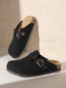 High-End Softwood Slippers for Women, Casual One-Piece Slip-On Shoes for Men, Fashionable Plaid Denim Mesh Design, All-Season Comfort, Slip On Mules