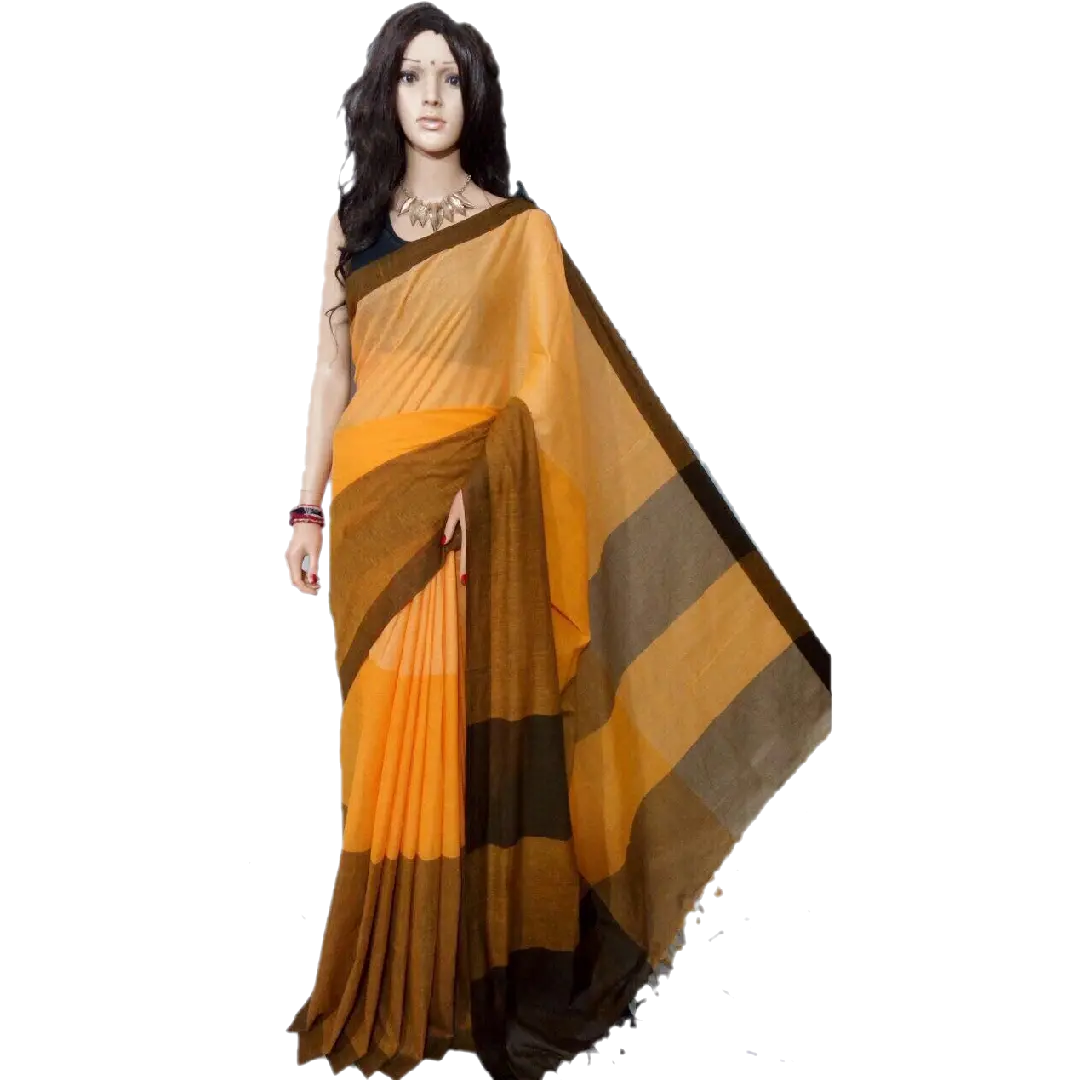 Soft khadi cotton saree dress