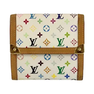 Pre-owned Louis Vuitton Canvas Small Leather Goods Multicolor Monogram Compact Wallet