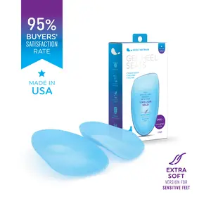 Heel That Pain GEL Heel Seats - Soft Orthotic Inserts for Plantar Fasciitis and Heel Spurs with Maximum Cushioning Footwear Shoe Insole for Comfort