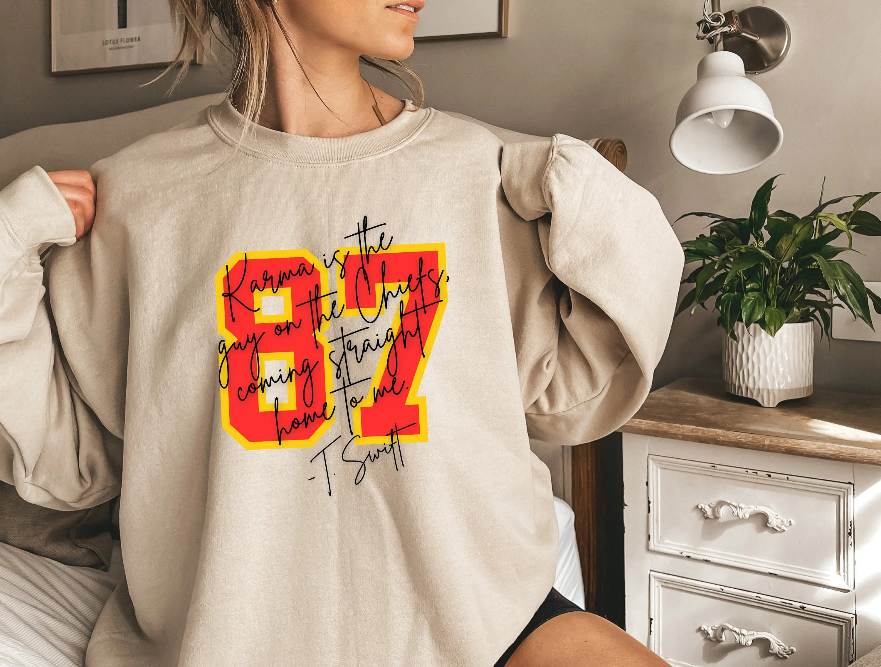 Personalized Karma Is the Guy on the Chiefs Coming Straight Home to Me Shirt, American Football T-Shirt, Chiefs Shirt, Football Soccer Shirt, Chiefs Fun Shirt, Football Shirt, in My Chiefs Era Shirt, Gift for Her, Gift for Him
