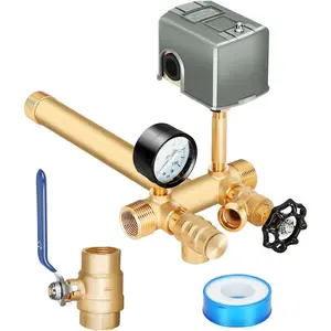 Upgraded 1"x 11"Well Pressure Tank Tee Kit for Water Well Pressure Tank, Well Tank Tee Kit with 40-60Psi Pressure Switch, Pressure Tank Tee for Well Pressure Tank with Diameters Up to 16"