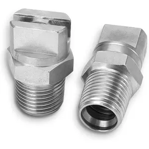Flat Fan Spray Tip 95015 1/8 Male Thread 304 Stainless Steel Nozzle for Carpet Cleaning Wand Industrial Agricultural Landscaping & Cleaning Applications Pack of 2