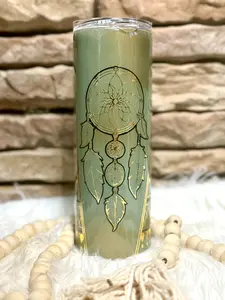 Wicked Dreamcatcher Tumbler | Handmade Glitter & Epoxy Cup | Boho Gift | Custom Drinkware Reusable