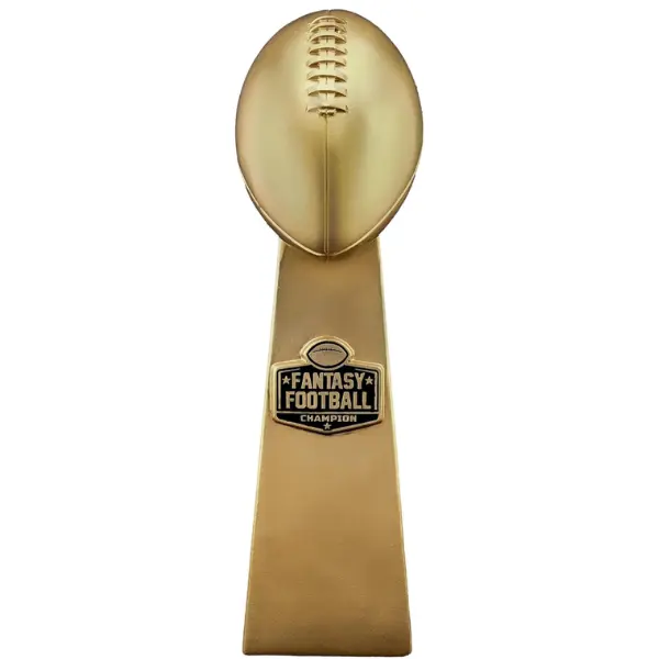 Fantasy Football Trophy - Electroplated Gold Football Trophy Replica for League Champion, Durable Fantasy Trophy for First Place, Fantasy Football Trophies Display Award - Available in 2 Sizes