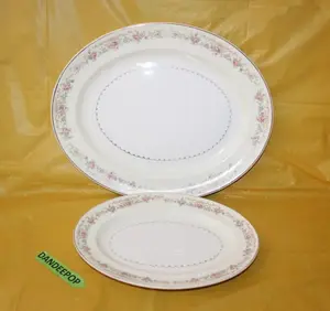 Vintage Large And Medium Platters The Paden City Pottery Co USA Marlene Lace