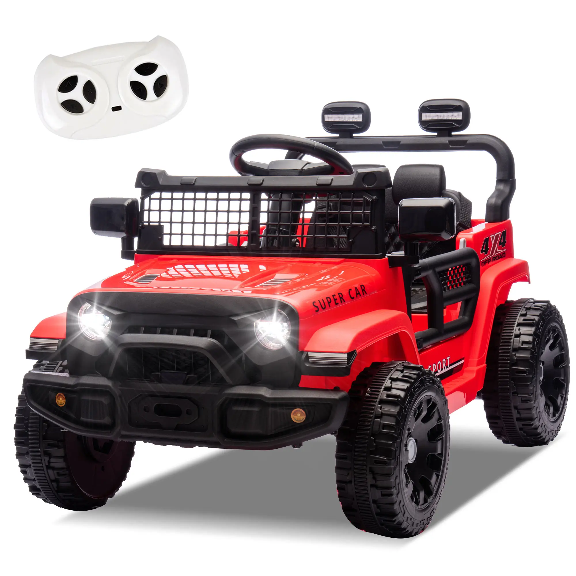 24V Ride On Truck 2 Seater UTV with 2x200W Motor, Remote Control, Non-Slip Tyre, and Dump Bed/Shovel Features for Boys and Girls
