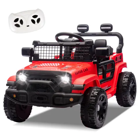24V Ride On Truck with 2x200W Motor, Remote Control, Non-Slip Tyre, and Dump Bed/Shovel Features for Boys and Girls