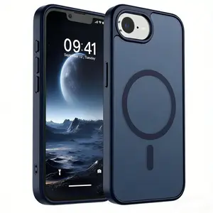 Magnetic for iPhone 17E 16E Smartphone Case Case, Drop Protection Slim Translucent Matte Shockproof with Anti-Fingerprint Phone Cover