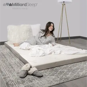 Milliard Trifold Mattress, Single Size, 4 inch, Portable Foldable Mattress Single with Medium Firm Foam, Washable Cover, Tri-Folding Floor Bed, Fold Up Guest Bed, RV Travel, Camping, 75" x 25"