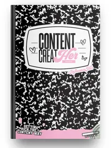 CreatHer Notebook Plan Content Out All Things Content Creator 100 Blank Lined Pages for Content Creation & Organization Student Stationery