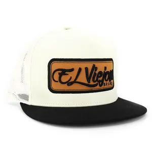 EVPatch Black/Ivory flat visor hat
