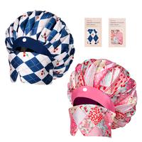 Blue-White Checks+Azalea Pink Strawberries