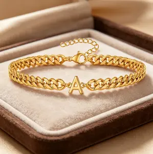 Stylish Unisex 26 Letter Bracelet • Stainless Steel No Fade • Perfect Couple Bracelet for Everyday & Gifting