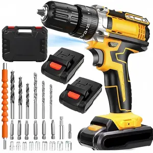 Cordless Drill Tool Set 21V Electric Power Drill with 1.5AhLithium-ion Battery and Charger–USB/Type-C Rechargeable, Portable, All-in-One DIY & Home Toolbox Kit,Drill Driver Kit for Home Decoration,Repair And DIY ,gifts