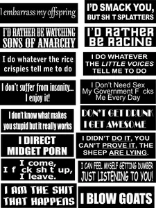 Motorcycle Helmet Stickers Decals for Bikes Hard Hats Tool Boxes Lockers