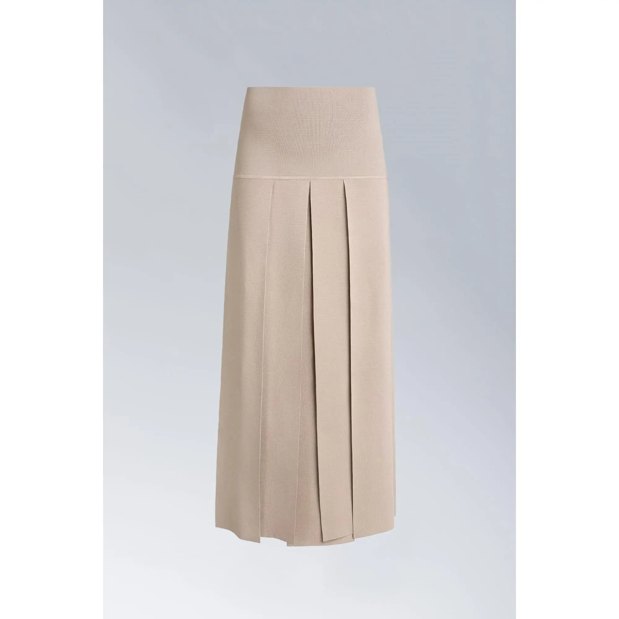 Alaïa Midi Skirt with Textured Pleats