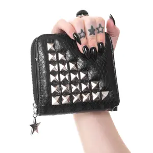 HeavenSent Sasha Wallet | Studded Faux Snakeskin Leather Wallet