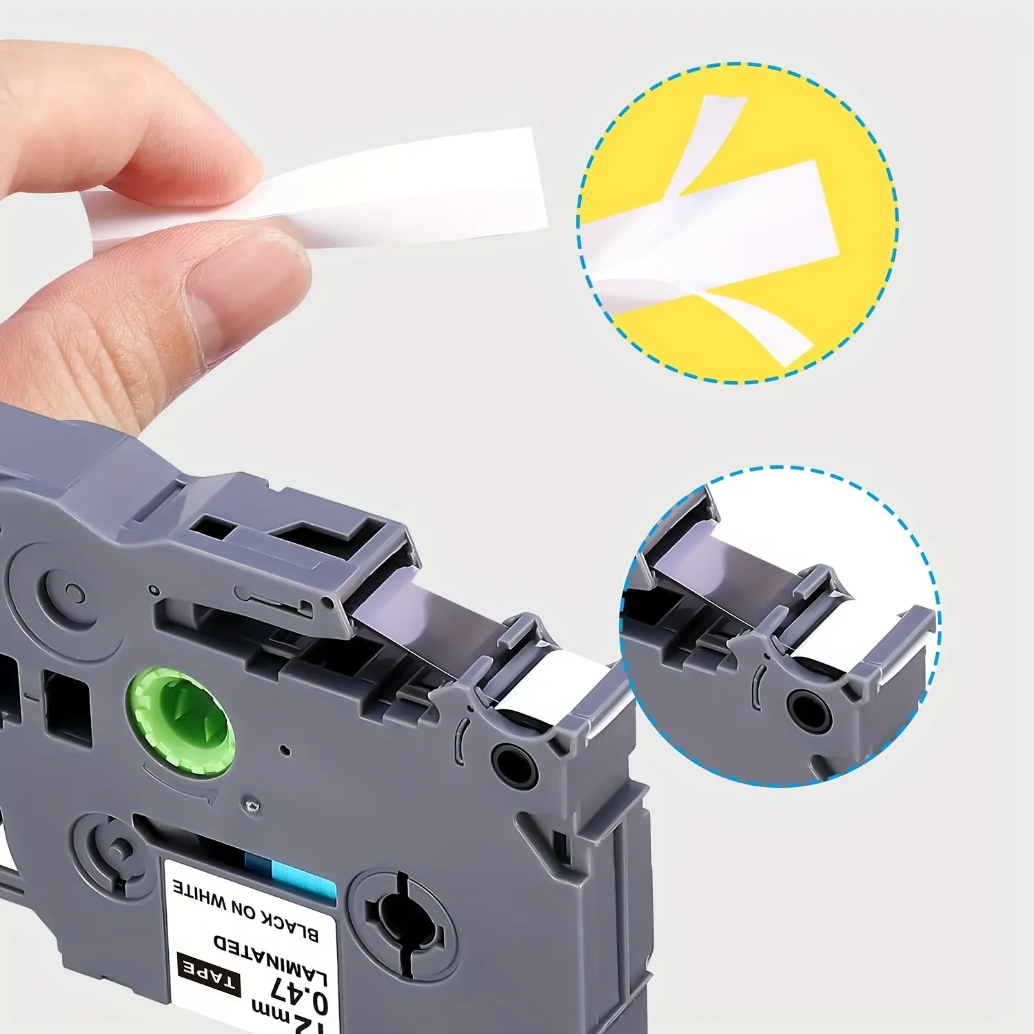 TZe-231 Tape Label Maker Compatible with Brother P-Touch TZe-231 Tape, TZE231 ½” 0.47”x 26.2 ft Laminated Black on White, for use with PT-D210, PT-H110, PT-D220, PT-D410, PT-D600