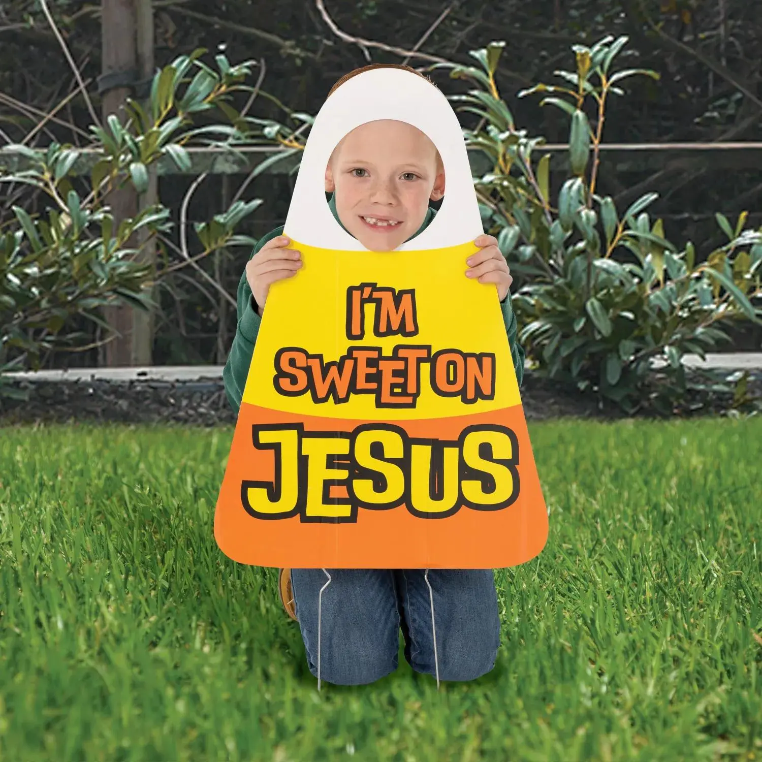 16" x 24" Religious Candy Corn Stand-In Yard Sign