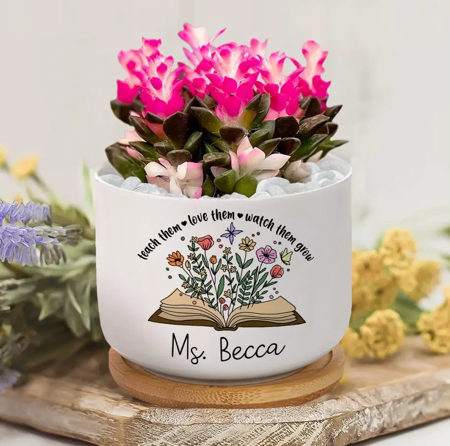 Personalized Teacher Plant Pot, Ceramic Plant Pot, Teacher Gifts, Teacher  Appreciation Gifts, Teacher Flower Pot, Teacher Plant Pot railscapesplants  - TikTok Shop