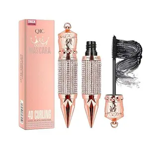 Black Mascara,4D Silk Fiber Mascara,Waterproof Mascara,Volumizing & Lengthening,False Lash Effect Mascara,Long Lasting Quick Dry Mascara Black,Curling Mascara,Smudgeproof Mascara,,Makeup Cosmetic,Halloween Makeup Gift for Women Girls