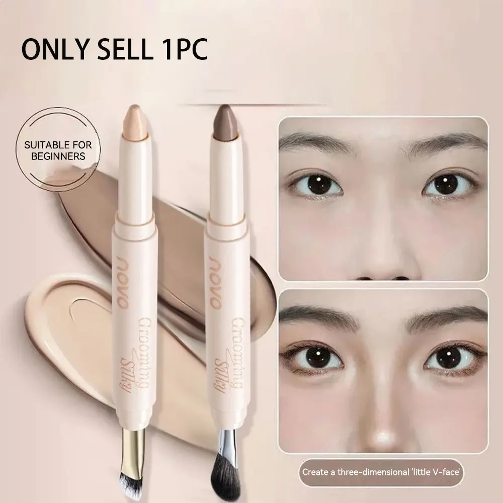 Multi-Use Face Brush, Matte Highlighter, Highlighting Stick for Full Face, Nose Shadow, Under Eye, Portable and Versatile, 24-Month Shelf Life, Highlighter Makeup, Cosmetics Highlighter