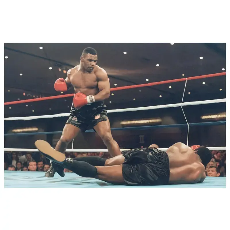 1pc Tyson Wall Art – Un Boxing Poster (12x18in)!  Option Available, Modern Decor for Living Room, Bedroom, Gym. Trending Sports Art Print, Viral Boxing Fan Must-Have, Aesthetic Wall Art for Fitness Spaces Frames Glossy