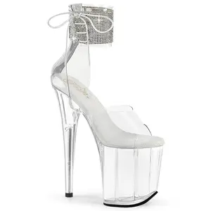 8 Inch Heel FLAMINGO-824RS Clear Stiletto Heels Platform Shoes