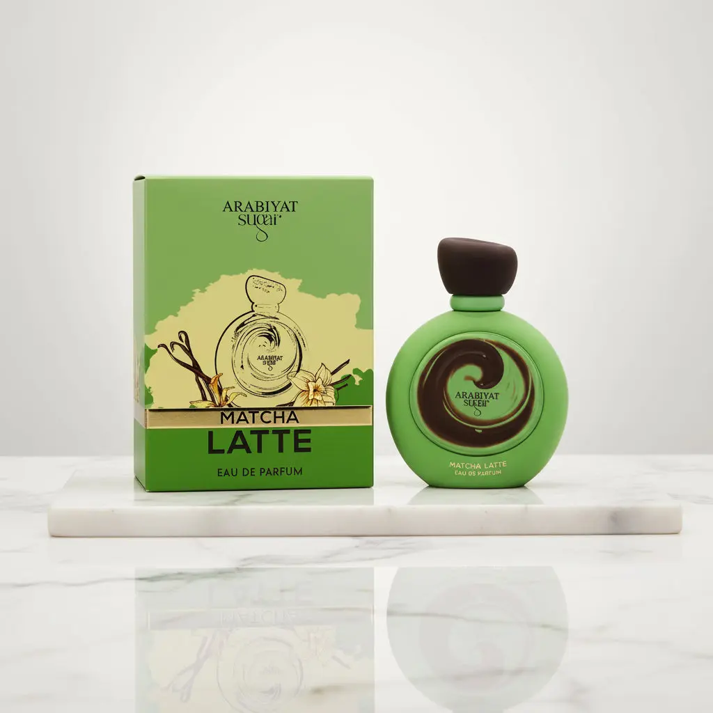 Arabiyat Sugar Matcha Latte Joyful EDP Liquid Perfume - Arabic Gourmand Fragrance for Women, Rice Milk and Caramel Notes, 3.4 fl oz Bottle, Edp Liquid Perfumes, Rice Milk Perfume
