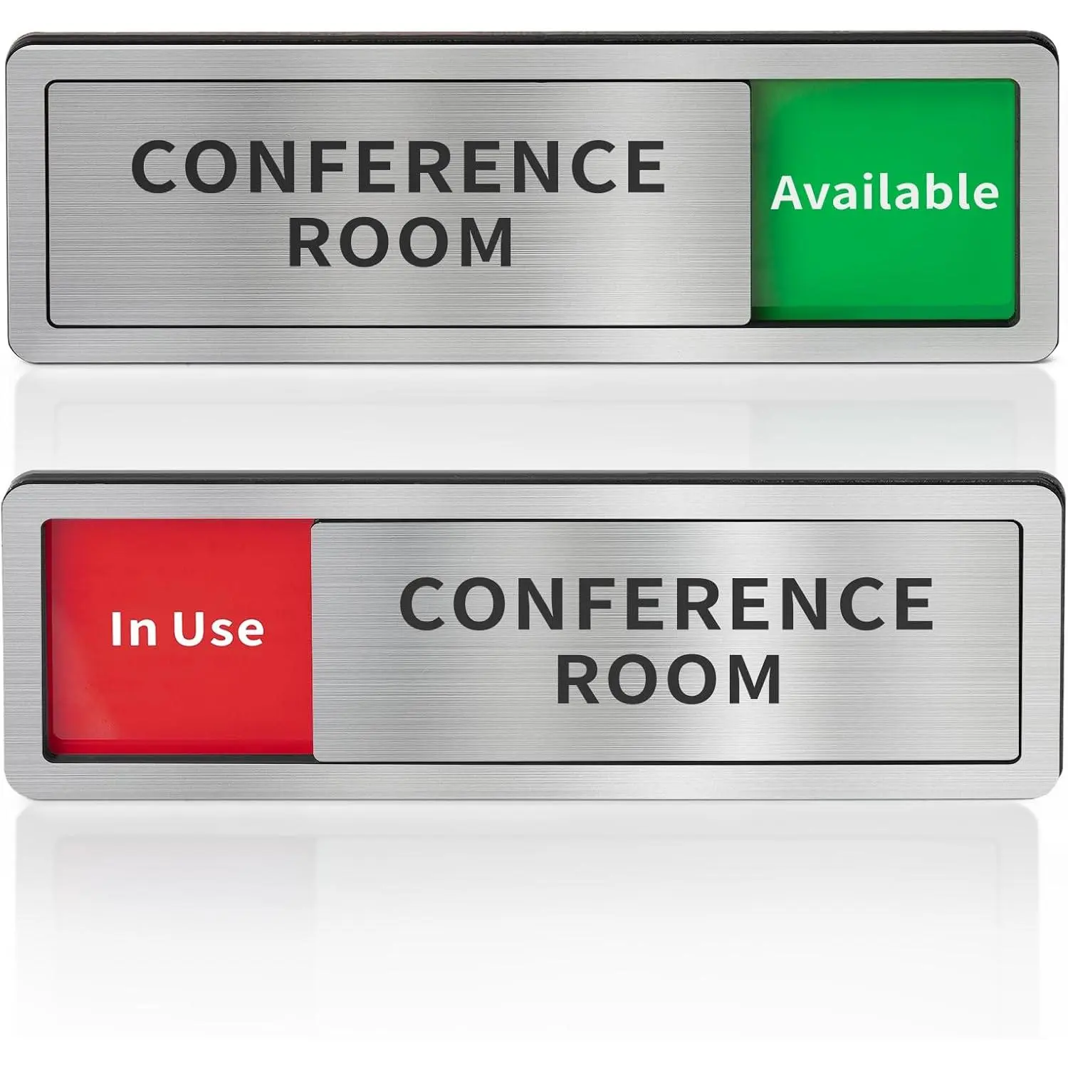 Conference Room Office Door Signs Do Not Disturb, In Use/ Slider Sign for Home Office Wellness Conference Vacant Occupied  Sliding Door Sign,Brushed