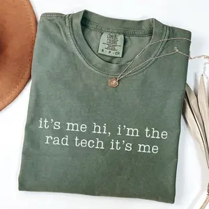 It's Me Hi I'm The Rad Tech It's Me Shirt, Comfort Colors Radiologist Technician Shirt, Radiology Tech T-shirt, X-ray Tech, Radiologist Gift
