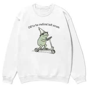 Fuc k Ice FDT Anti ICE Frog crewnecks for men and women, full color fall sweatshirts, fun and cozy patterned sweaters, unisex fall clothing
