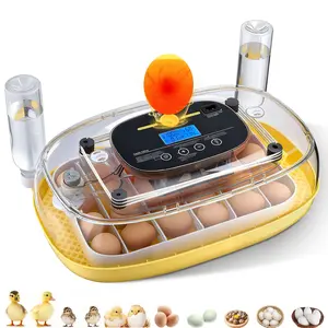 fathersdaygift VEVOR 24 Egg Incubator, Automatic Egg Turner with LED Candler, Temperature Humidity Control, 360 View Clear Window, Auto Water Refill, Poultry Eggs Incubators for Hatching Chicks Ducks Goose Quail