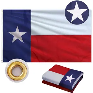 Texas Flag 3x5 FT Heavy Duty Outdoor, Luxury  Embroidered Star | 210D Oxford Nylon Fabric | Brass Grommets and 4 Stitch Hemming | State of Texas Lone Star TX Flags for Wall Indoor Home Garden Banners decorating decor decorating decor Ornaments Decoration