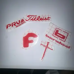 Five pack decal / stickers for a tint strip