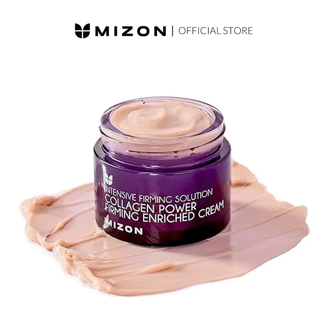 MIZON Collagen Power Firming Enriched Cream – Marine Collagen Anti-Aging Face Moisturizer for Wrinkles, Elasticity & Firm Skin (1.69 fl oz)