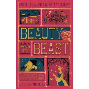 Beauty and the Beast, The (MinaLima Edition): (Illustrated with Interactive Elements) by Gabrielle-Suzanna Barbot de Villenueve||MinaLima [Hardback Book] Vintage Storybook Style Hardcover Complete Set