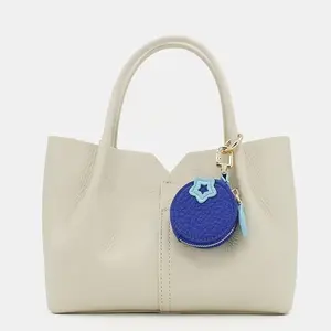 1 Pack Blueberry Cute Fruit Bag Charm, Adorable Keychain Accessory for Bags & Backpacks, Perfect Gift for Fruit Lovers, Easy To Carry, All Season Casual Style (Blue).