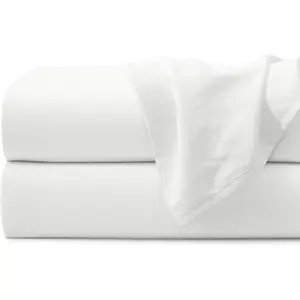 Microfiber Bedding Flat Sheet Pack of 2, Ultra Soft Wrinkle Fade Stain Resistant Top Sheet, White, Twin 2 Pack