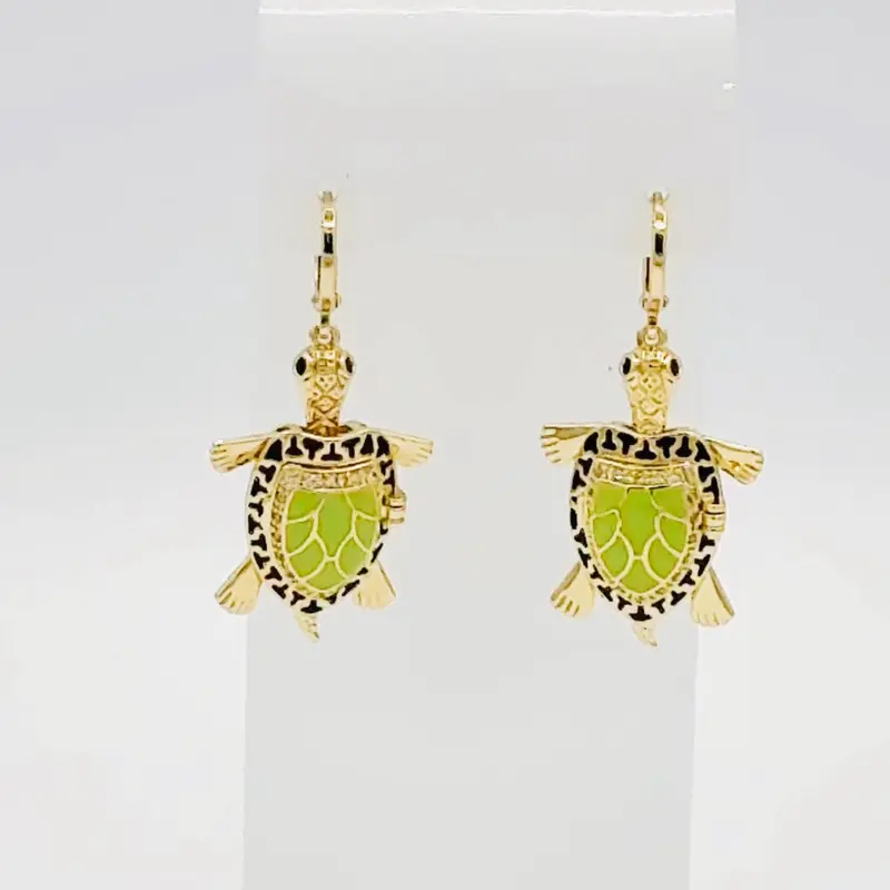 Rodriguezjewelry # 610 turtle earrings