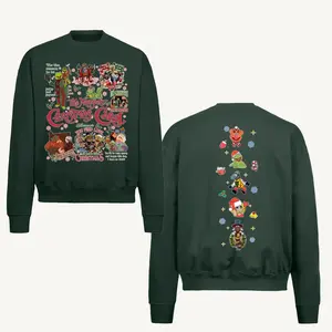 Made in USA The Muppet Christmas Carol 2 Sided 100% Cotton Sweatshirt, Funny Cartoon Holiday Movie Inspired Unisex Sweatshirt for Family Matching 2025 Trip, Perfect Cozy Winter Festive Outfit