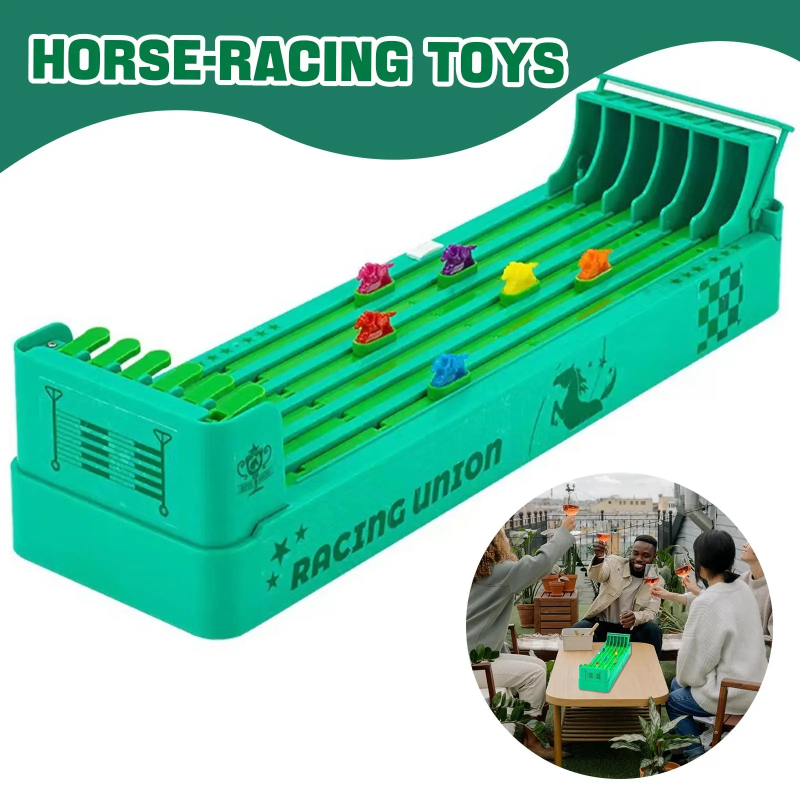 Horse Racing Table Game, Electric Horse Racing Game for Desktop, Family Friends Party Supplies, Fun Board Game for Indoor & Outdoor, Fidget Toys, Gift