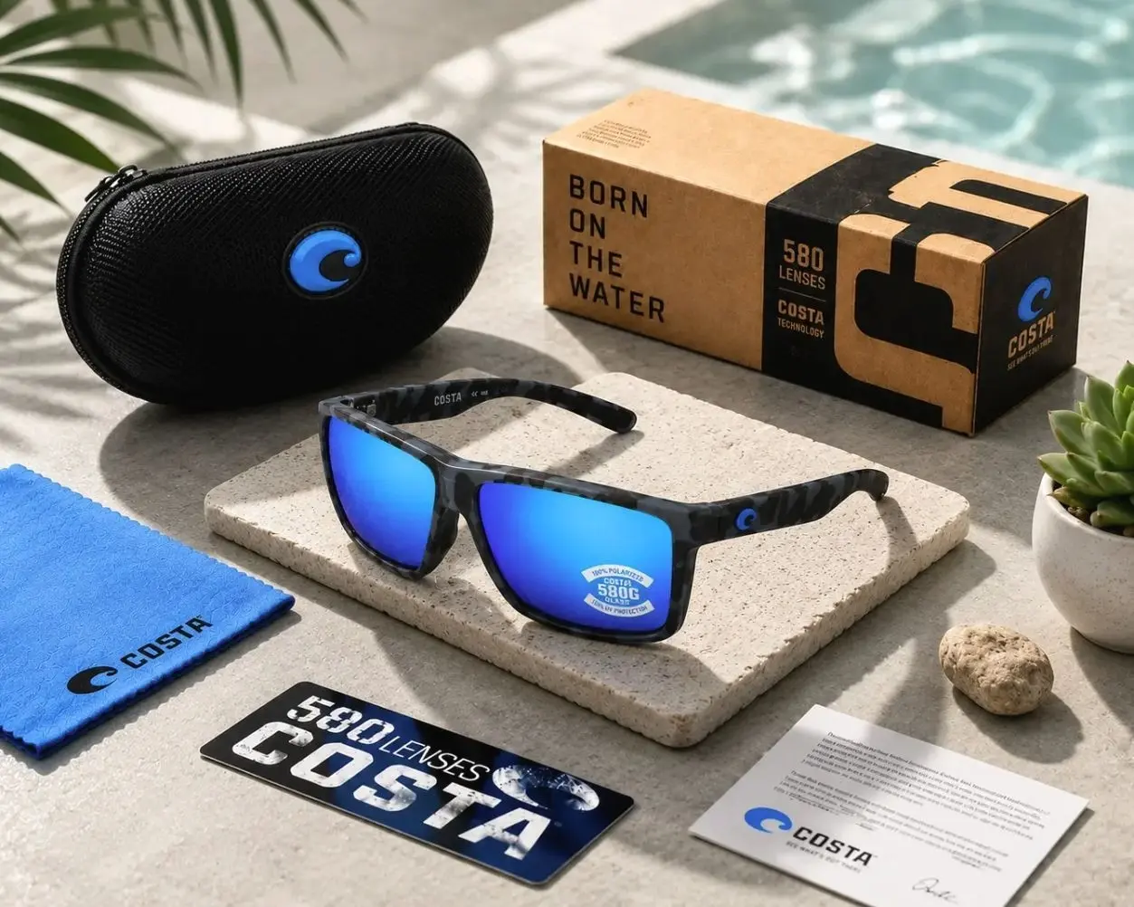 Costa Diego 580P Polarized Sunglasses UV400 Fishing Boating Outdoor Sport Shades for Men 21H