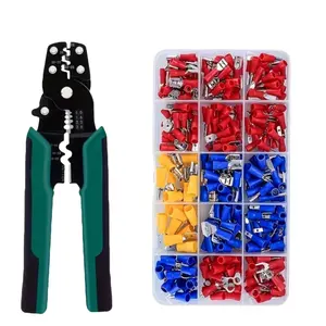 281Pcs Boxed Wire Crimp Terminal With Plier, Insulated Cable Connector Electrical Connector Splicing Termination 2.8 4.8 6.M Wire Connector Cable Crimping Plier