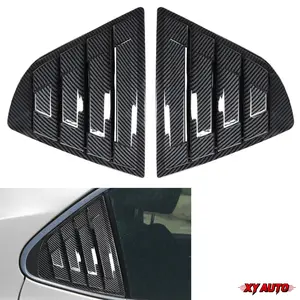 2PCS Carbon Fiber Pattern Rear Side Window Louvers, Compatible with 2018-2024 Toyota Camry, Sport Style Air Vent Scoop Cover, Exterior Decoration Accessories