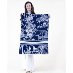 Safari Animal Scarf – Elegant and Nature-Inspired Lightweight Accessory for Women with Exotic Animal Design Shawl(Sheet)