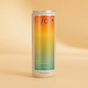 hiyo non-alcoholic functional seltzers - watermelon lime - organic social tonics (12-pack)
