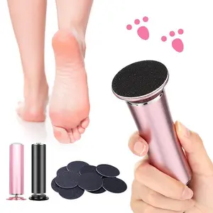 Electric Foot File, Adjustable Speed, 60 Replaceable Sandpaper Heads, Dead Skin Remover, Foot Callus Remover, Professional Pedicure Tool, 360 Degree Rotation